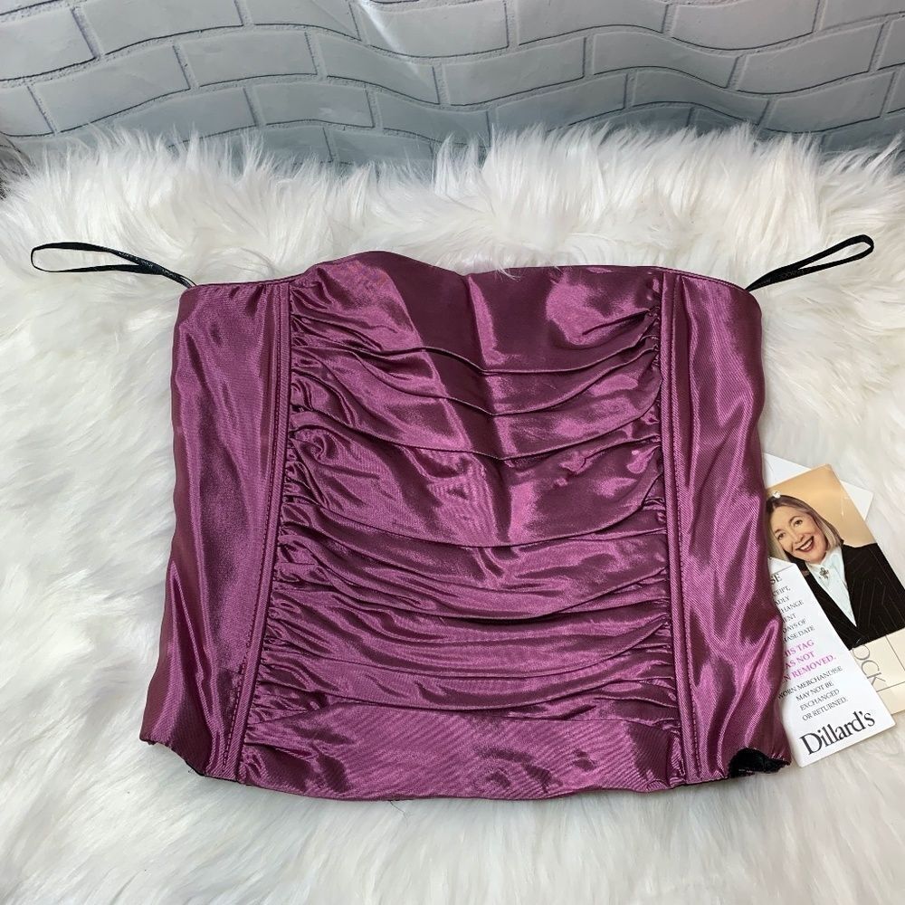 Scott McClintock VTG Mauve Satin Bustier‎ S…